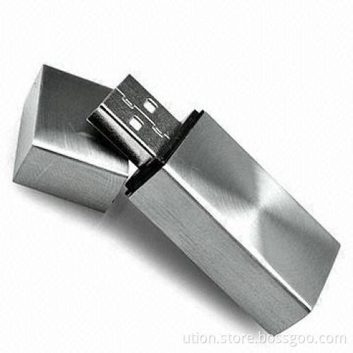 2.0 USB Flash Drive with 1 to 64GB Memory Capacities, Metal Design and Free Logo, Customized Sample